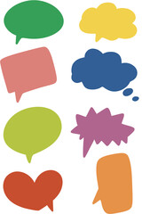 speech bubbles set