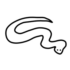 snake reptile animal hand drawn organic line
