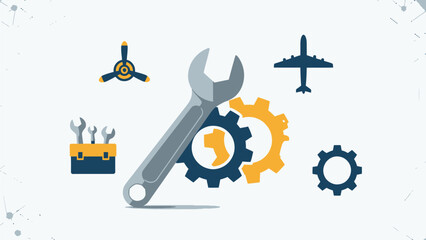 Airplane Icon Set in Flat Style for UI, Banner, Poster and Infographic