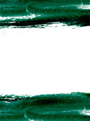 Abstract green watercolor texture on white background with copy space