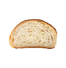 Slice of white bread isolated