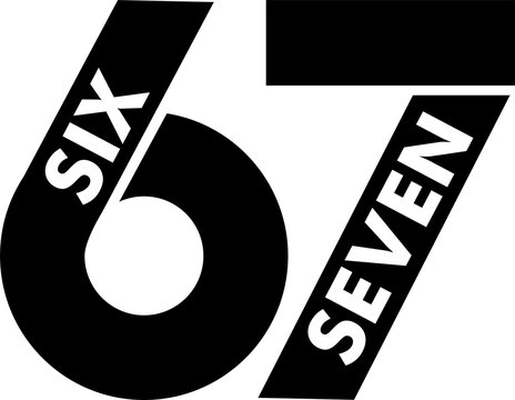 Funny Six Seven Meme Hand Gesture PNG | Viral 6 7 Internet Humor Clipart | Trendy Gen Z Design With Transparent Background for T-shirt Sublimation silhouette. 