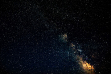 The beautiful milky way in the Quebec night sky