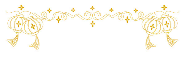 gold lanterns for Chinese New Year decoration.eps