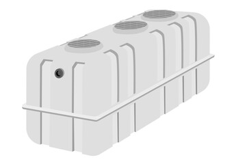 合併浄化槽のイラスト（Combined Septic Tank）