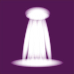 Purple shower head, pink shower head, pink bath tub and white isolated badminton shuttlecock equipment