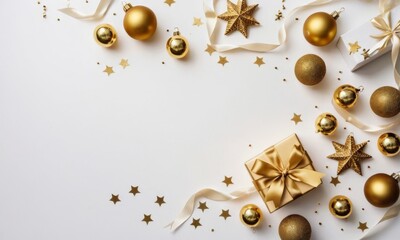 Happy Christmas and New Year greeting, celebrating with colorful decorations and sparkling lights, perfect for festive holiday cards and joyful celebrations.