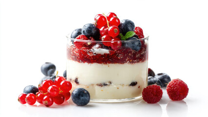 Berry dessert in a glass