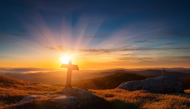 a peaceful sunrise over a tranquil landscape evoking a sense of hope and spiritual renewal perfect for representing christian faith serenity christianity