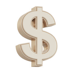 Obraz premium Gold dollar sign isolated on a transparent background currency money