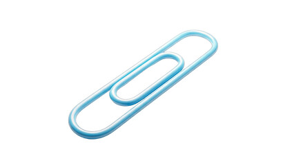 Obraz premium Blue Paperclip Isolated on White Background