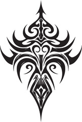 Abstract Tribal Tattoo Vector – Bold Black Silhouette Design