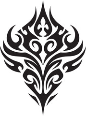 Abstract Tribal Tattoo Vector – Bold Black Silhouette Design