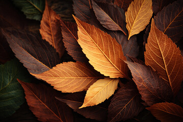 Realistic tobacco leaves close‑up: veins, curls, natural variation