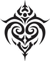 Abstract Tribal Tattoo Vector – Bold Black Silhouette Design
