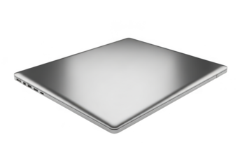 Shiny metal object isolated on transparent background