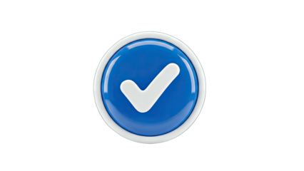 Checkmark Button: Approved, Verified, or Confirmed Concept