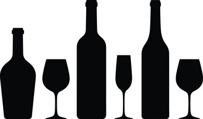 A modern, high-contrast black and white icon illustrating a rolling travel suitcase next to a business brief case, symbolizing professional travel, luggage, and corporate trips.