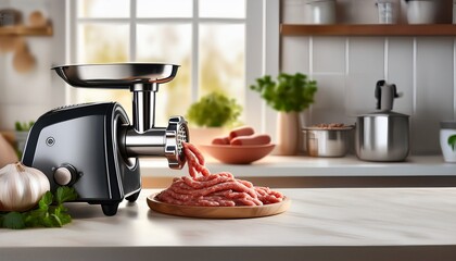 meat grinder with sausage making and kitchen