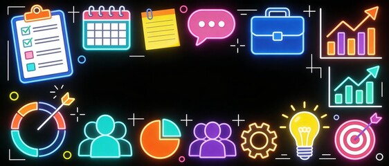 Kpi performance card with strategy, analysis, chart, graph, management, marketing, target