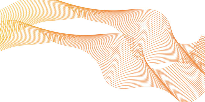 Abstract orange wavy on white background, A smooth, flowing wave pattern in blue hues.
