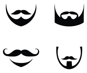 Collection of diverse and stylish mustaches in various shapes and sizes