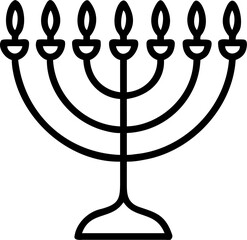 Elegant menorah illustration for hanukkah celebrations