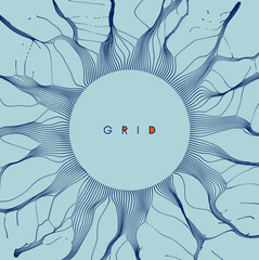 Abstract science or technology background. Hole made from flying particles. 3d vector illustration for brochure, poster, presentation, flyer or banner.