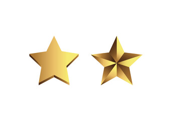 Obraz premium 3D Gold Star Icon – Shiny Award Symbol Decorative Christmas Vector