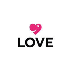 Pink heart logo with a small heart cutout, symbolizing cheerful love.