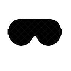 sleep mask. Vector illustration of black sleep mask. Spa accessory silk fabric glasses for healthy eye rest.  Sketches of an elegant, classic  eye mask.