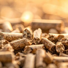 Close-Up of Biomass Pellets