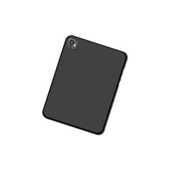 Tablet Back Panel Mockup &ndash; Sleek Black Digital Device Illustration