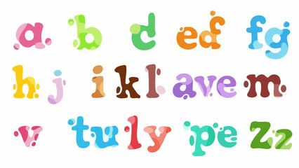 Colorful Letters A to Z with Playful Blob Shapes and Fun Designs