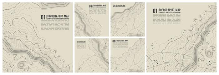Obraz premium Map line topography and topographic pattern background with military paper texture and mountain terrain. Digital marine chart and vintage compass shape nautical for graphic design.