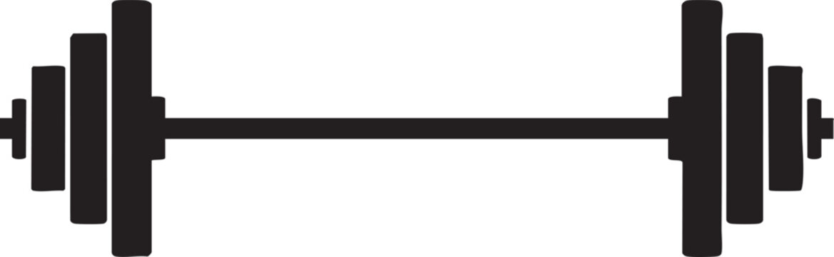 Dumbbell or dumbells weight training equipment flat vector icon for exercise apps and websites