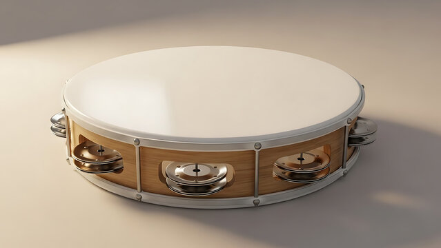 Samba tambourine with shiny jingles