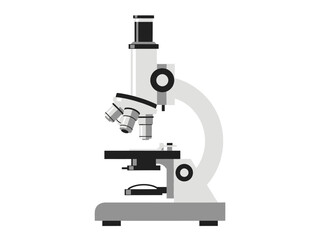 Illustration of a Laboratory Microscope for Scientific Research and Experimentation