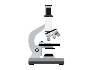 Detailed Vector Illustration of a Microscope for Scientific Research and Medical Studies