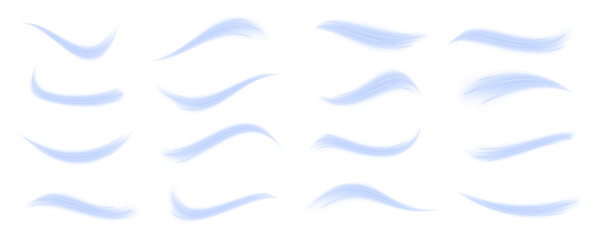 Bright blue trails twist and loop in fluid arcs across a dark space, simulating high-speed data streams. Sparkling highlights emphasize motion. Perfect for futuristic illustrations. PNG