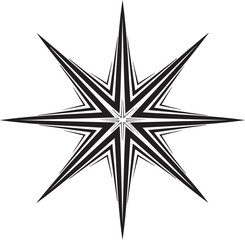 Obraz premium Abstract Star Design Isolated on Transparent Background