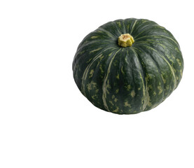 Green pumpkin with yellow spots isolated on a transparent background vegetable