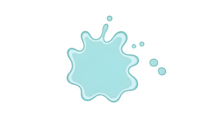 Dynamic aqua colored water splash illustration, perfect for adding a refreshing and clean visual element to any graphic design project or digital content, conveying freshness