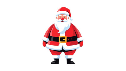 Cheerful Santa Claus Vector Illustration - Classic Christmas Character