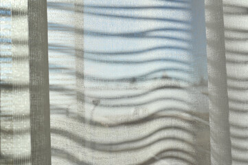 Striped white fabric texture drape background.