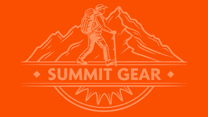 Fototapeta premium summit gear company logo 
