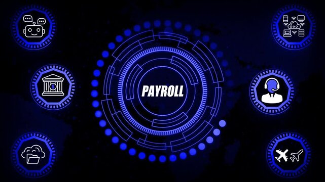Payroll System Interface Animation | Employee Compensation Workflow Loop, Wage Processing Insight, Corporate Payment Structure & Financial Distribution Visualization
