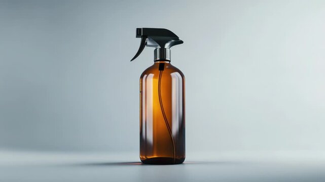 Video A brown spray bottle with a black trigger, great for gardening or household use