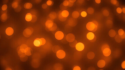 Obraz premium Warm Orange Bokeh Background with Soft, Defocused Circular Lights