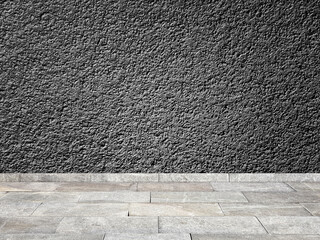 Empty room with grey wall and floor